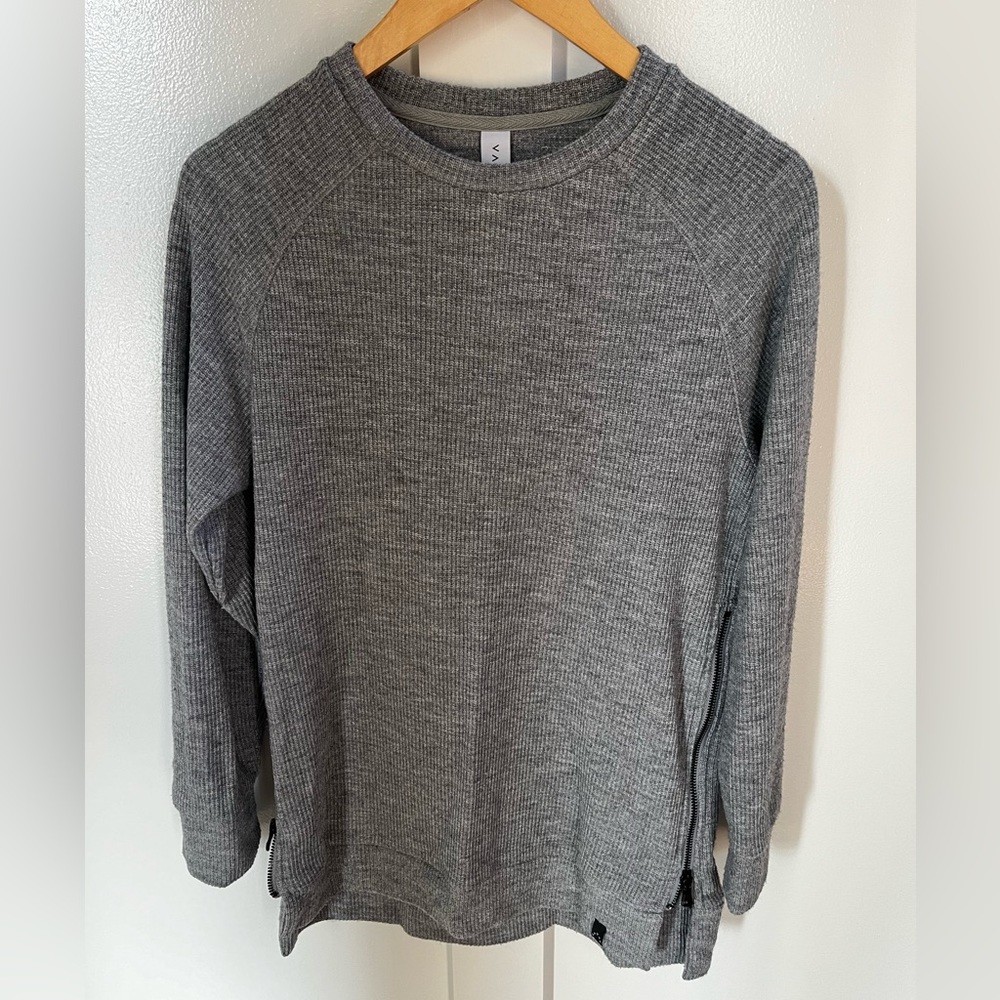 Varley manning sweat grey longline sweater